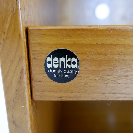 DENKA Danish Media/TV Stand in Teak - Mid Century Modern -Record/Vinyl Storage