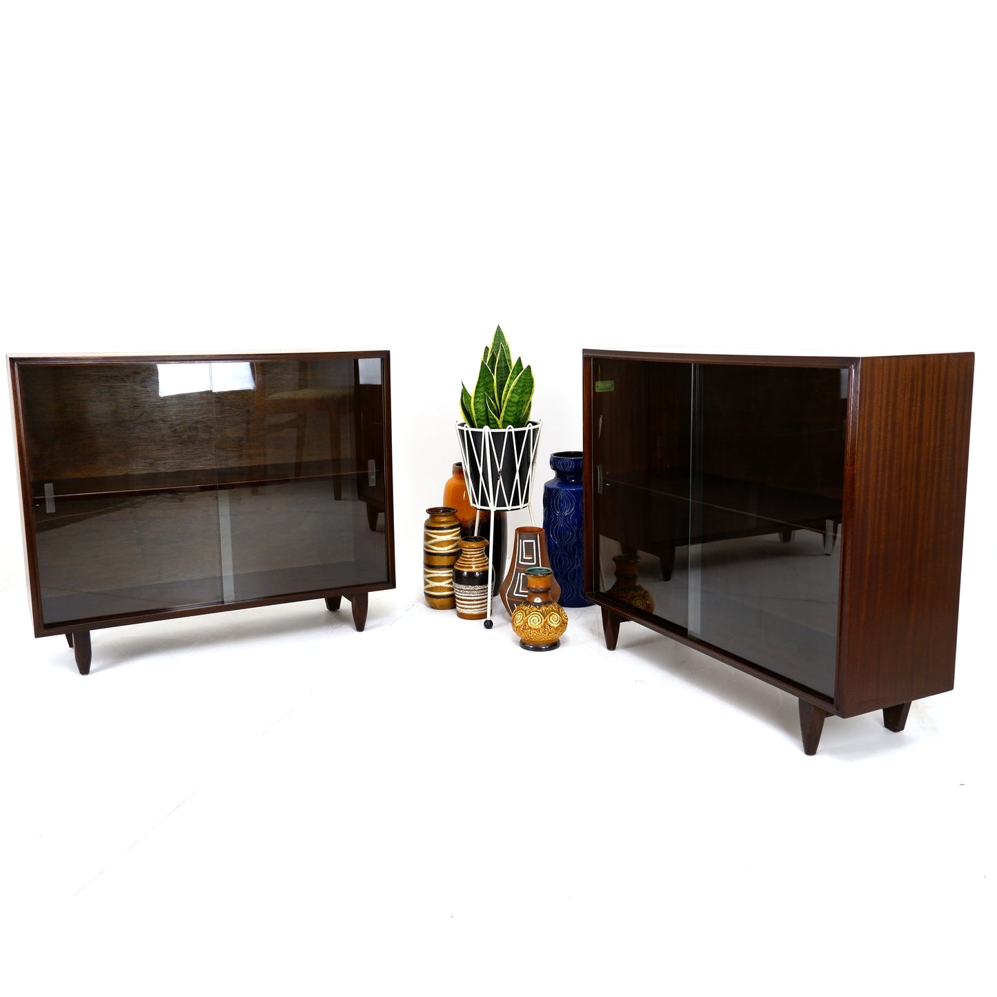 Pair of Mid Century Rosewood Bookcases / Display Cabinets by Beaver & Tapley Multi width
