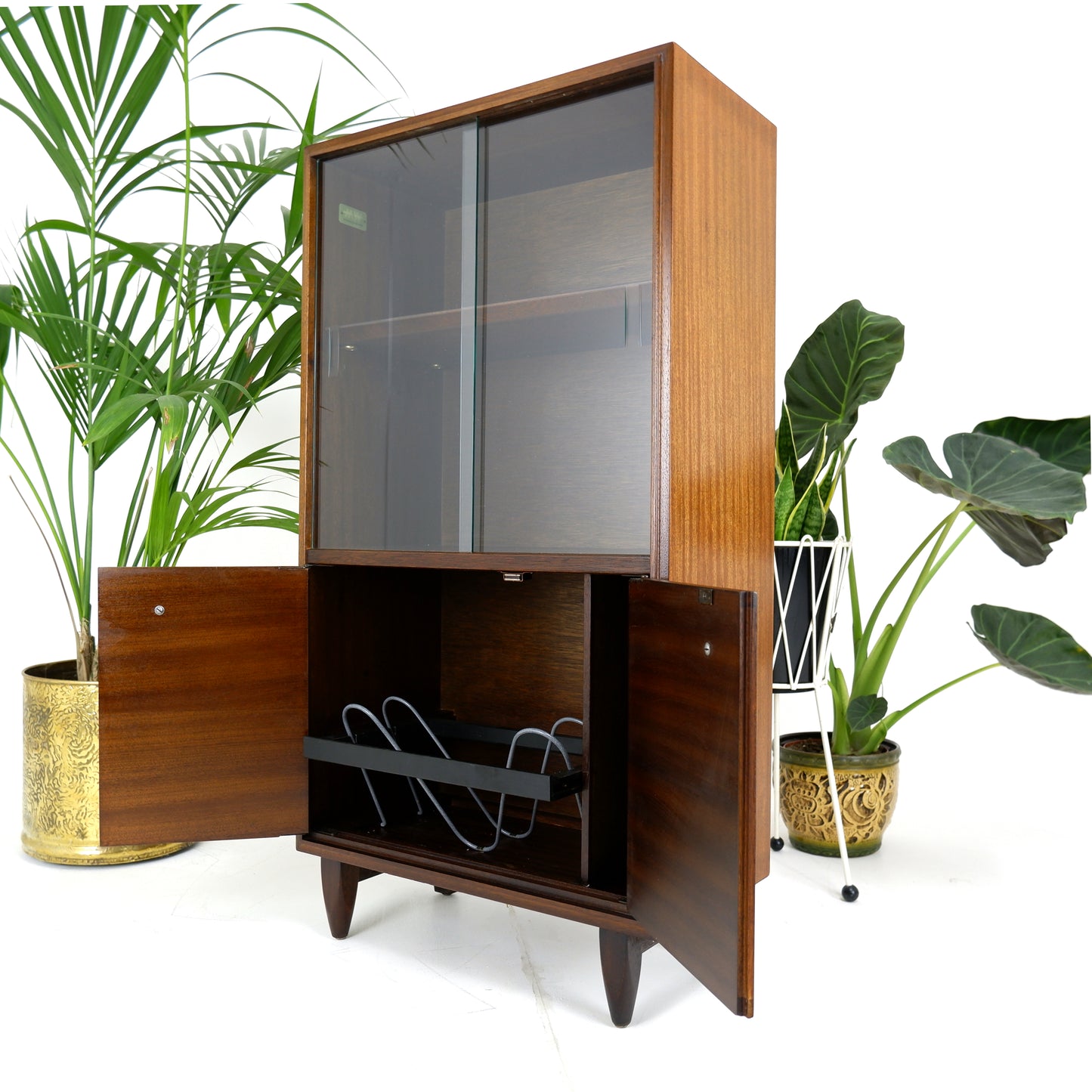 Mid Century Rosewood Record Cabinet by Beaver & Tapley Multi Width - Bookcase