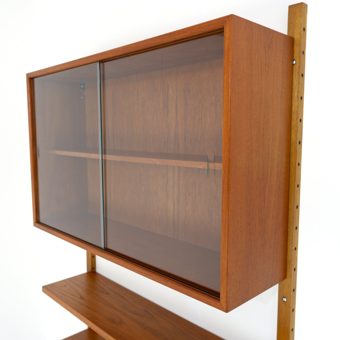 Danish Modern PS System Shelving Unit in Teak - Modular Desk and Cabinets with Bookcase Shelves