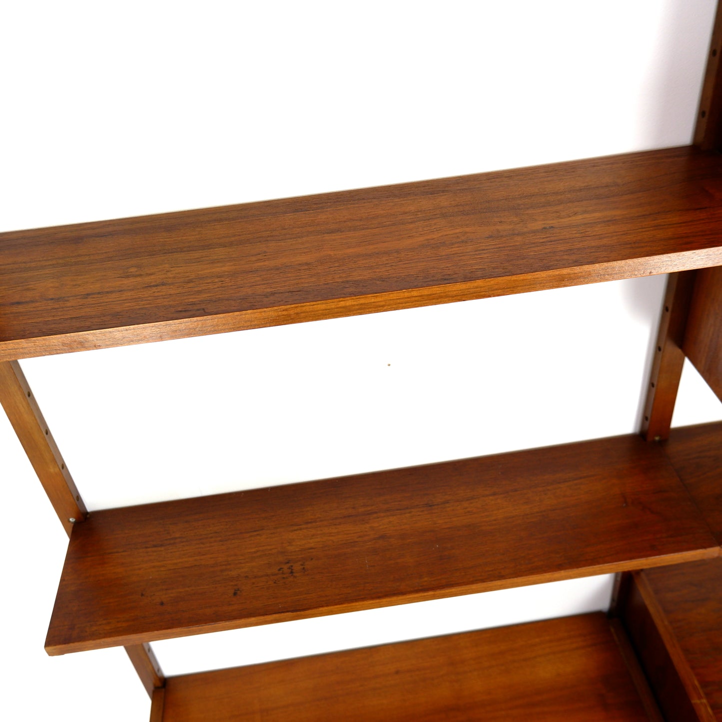 Danish Modern PS System Shelving Unit in Teak - Modular Desk and Cabinets with Bookcase Shelves