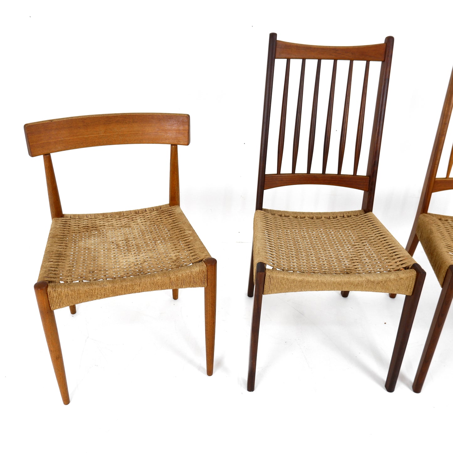 Danish Modern Papercord Dining Chairs by Arne Hovmand Olsen For Mogens Kold - Set of 4 -Mid Century