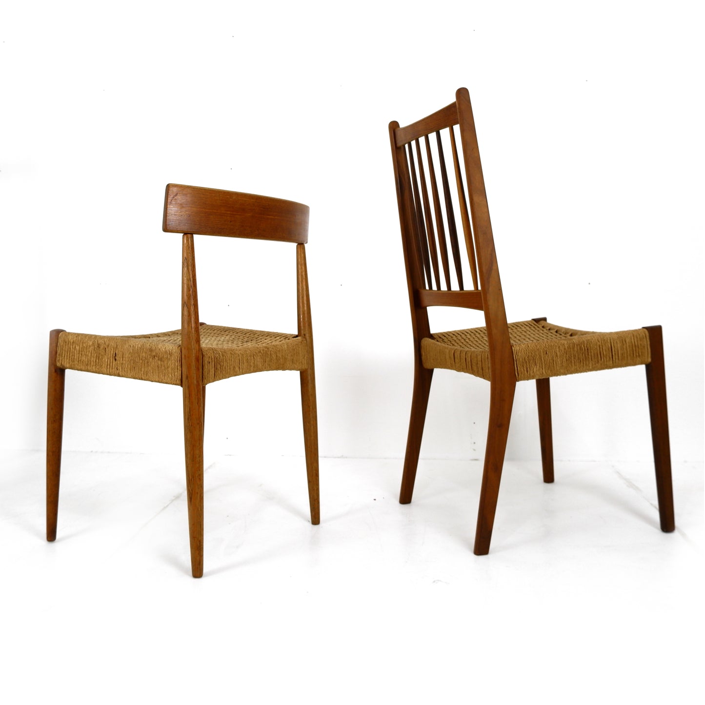 Danish Modern Papercord Dining Chairs by Arne Hovmand Olsen For Mogens Kold - Set of 4 -Mid Century