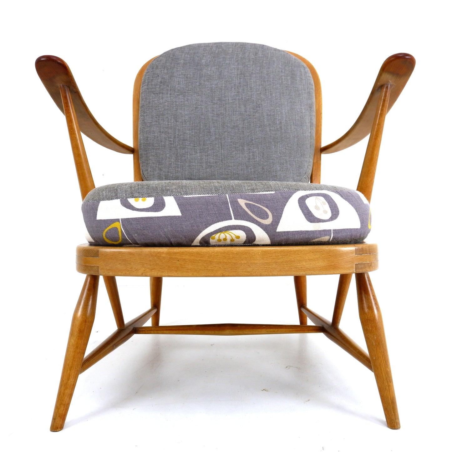 Mid Century ERCOL Armchair - Orla Kiely Fabric