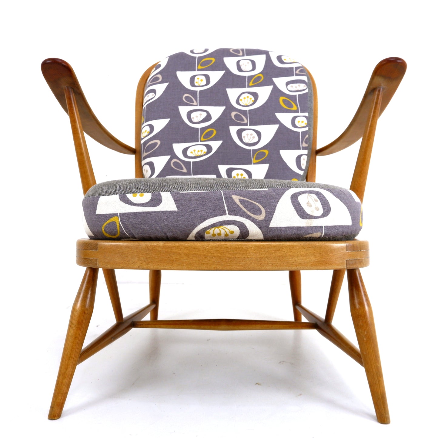 Mid Century ERCOL Armchair - Orla Kiely Fabric