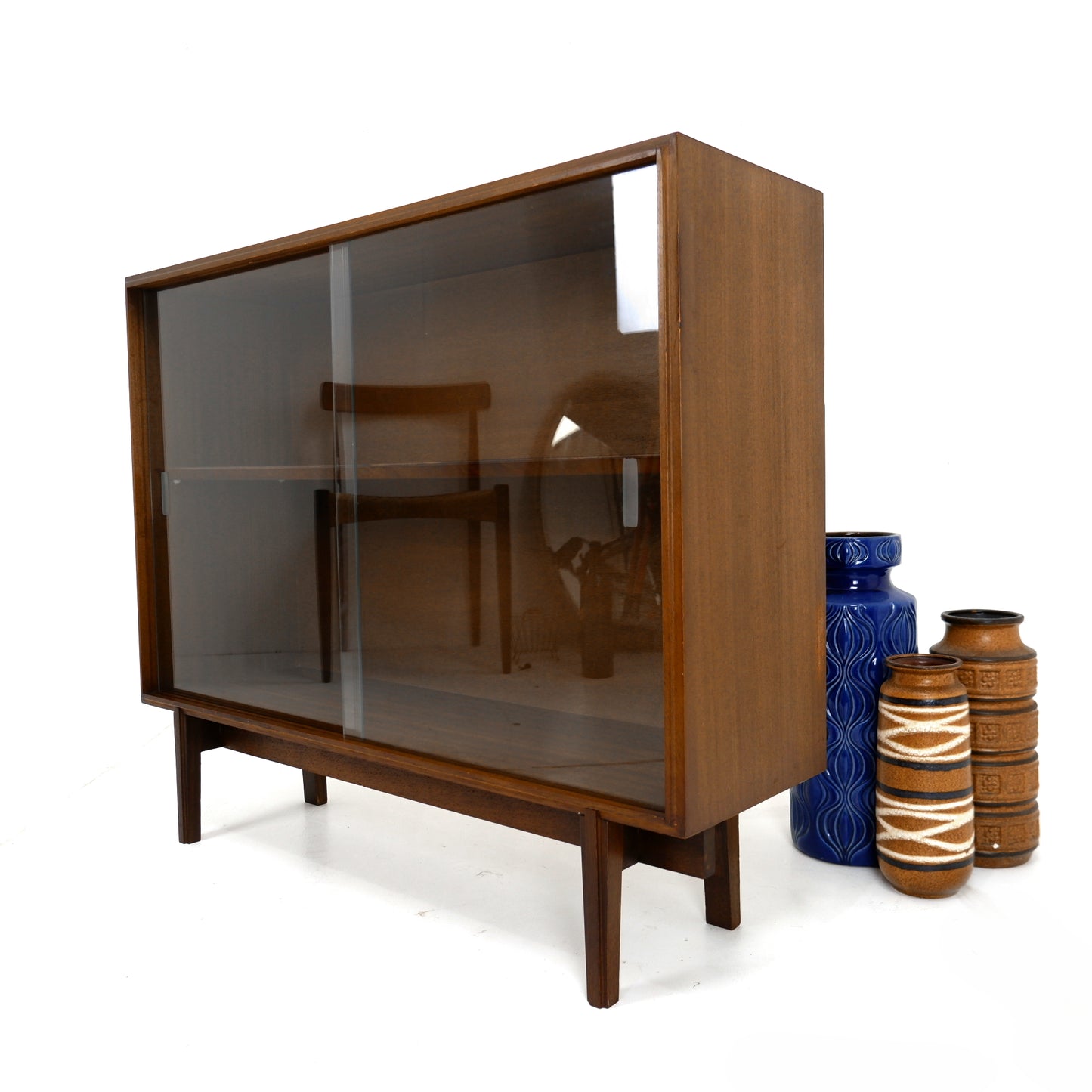 Mid Century Rosewood Glass Fronted Cabinet / Bookcase by Robert Heritage for Beaver & Tapley