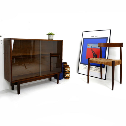 Mid Century Rosewood Glass Fronted Cabinet / Bookcase by Robert Heritage for Beaver & Tapley