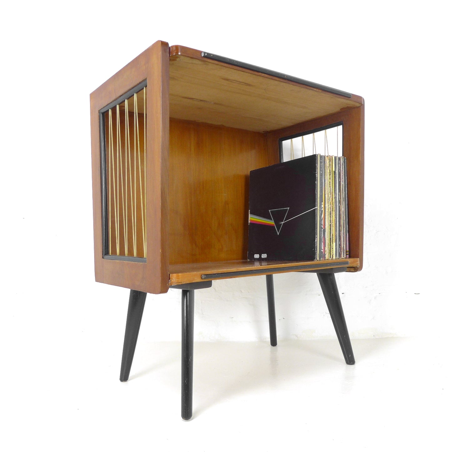 Atomic HiFi Cabinet / Teak Record Cabinet - Polish Mid Century