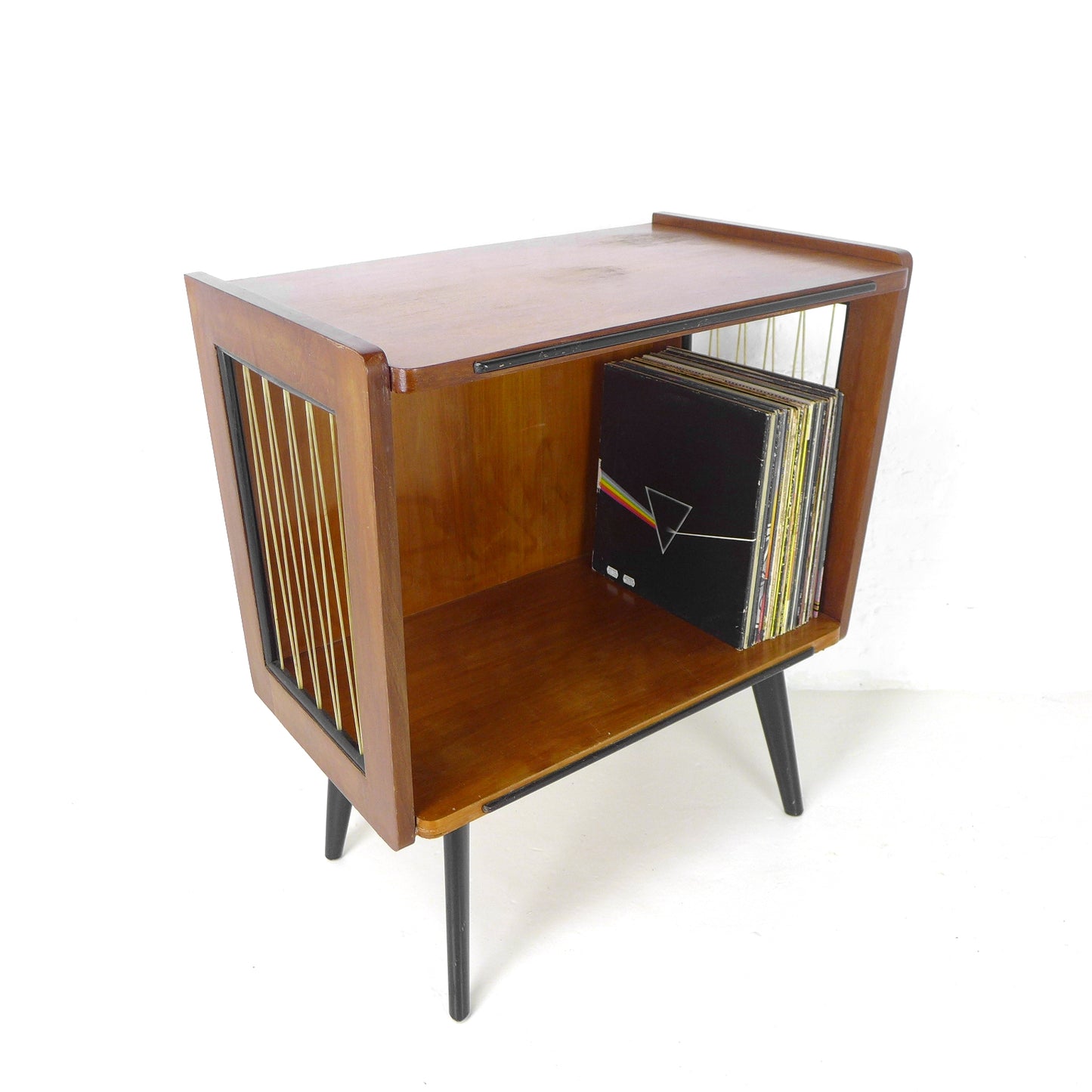 Atomic HiFi Cabinet / Teak Record Cabinet - Polish Mid Century