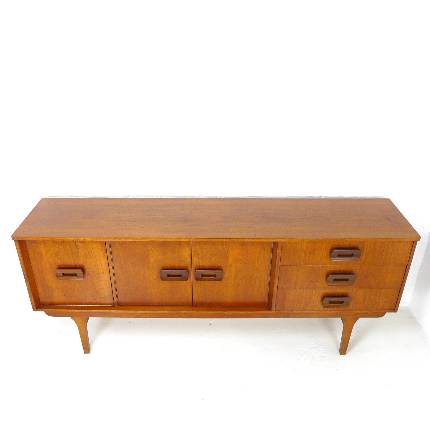 Mid Century Teak Sideboard - Vintage 6 ft Long