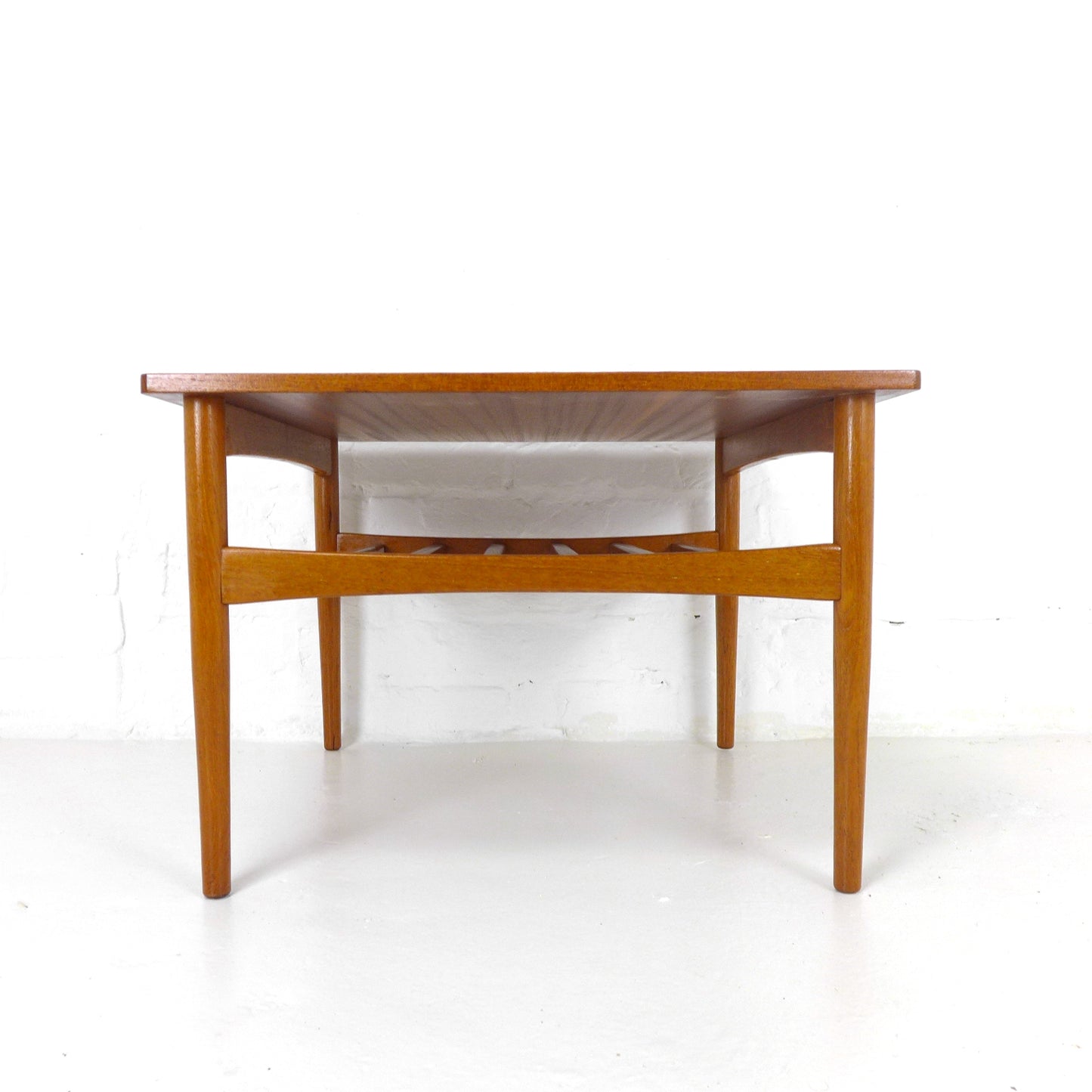 Mid Century Square Coffee Table in Teak