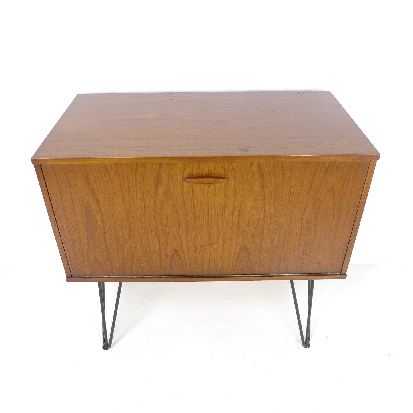 Pair of Mid Century Teak Record/Drinks Cabinets / Modular Sideboard on Hairpin Legs by Avalon