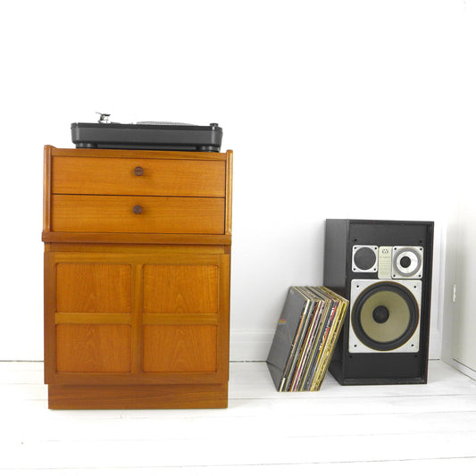 Vintage Nathan Record Cabinet / Side Cupboard