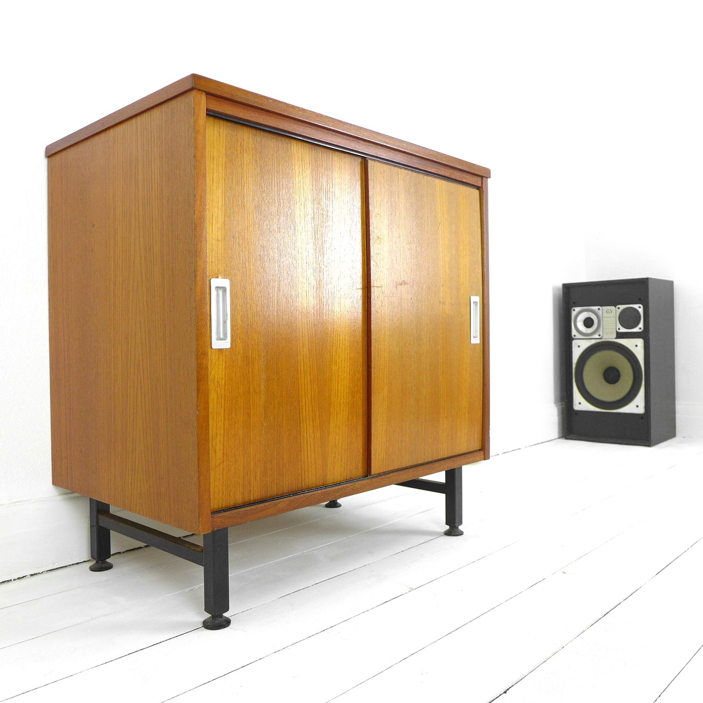 Mid Century Teak Record Cabinet