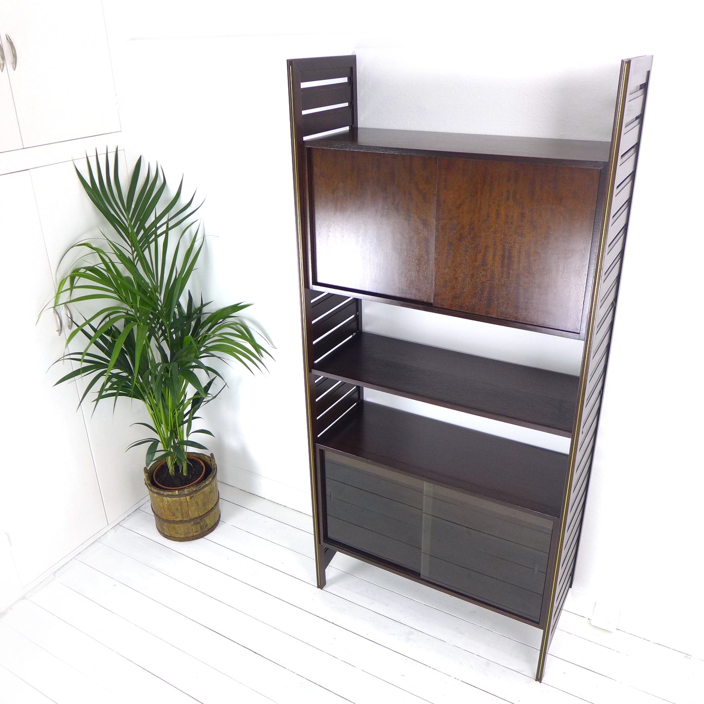 Ladderax Shelving Unit with Drinks/Record Cabinet