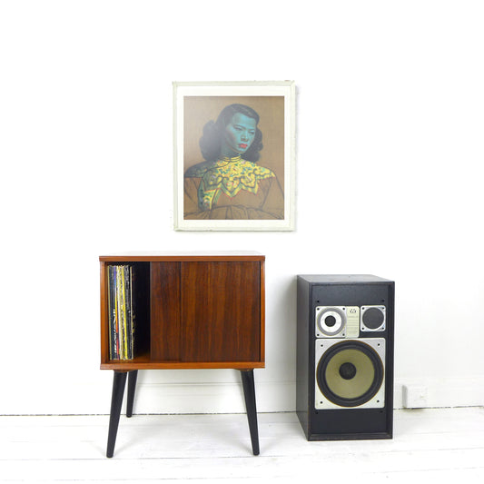 Mid Century Teak Record Cabinet