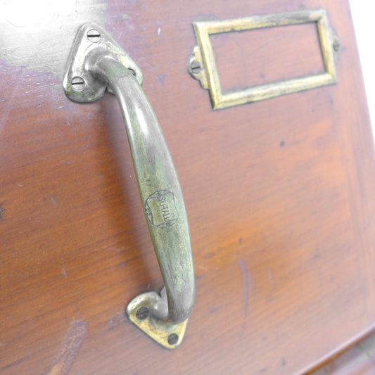 Vintage Industrial Wooden 3 Drawer Filing Cabinet / Chest of Drawers