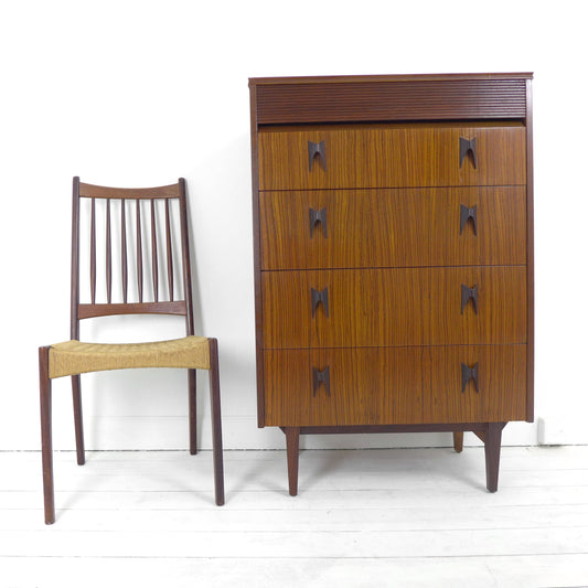 Mid Century Chest of Drawers Tallboy by Elliotts of Newbury