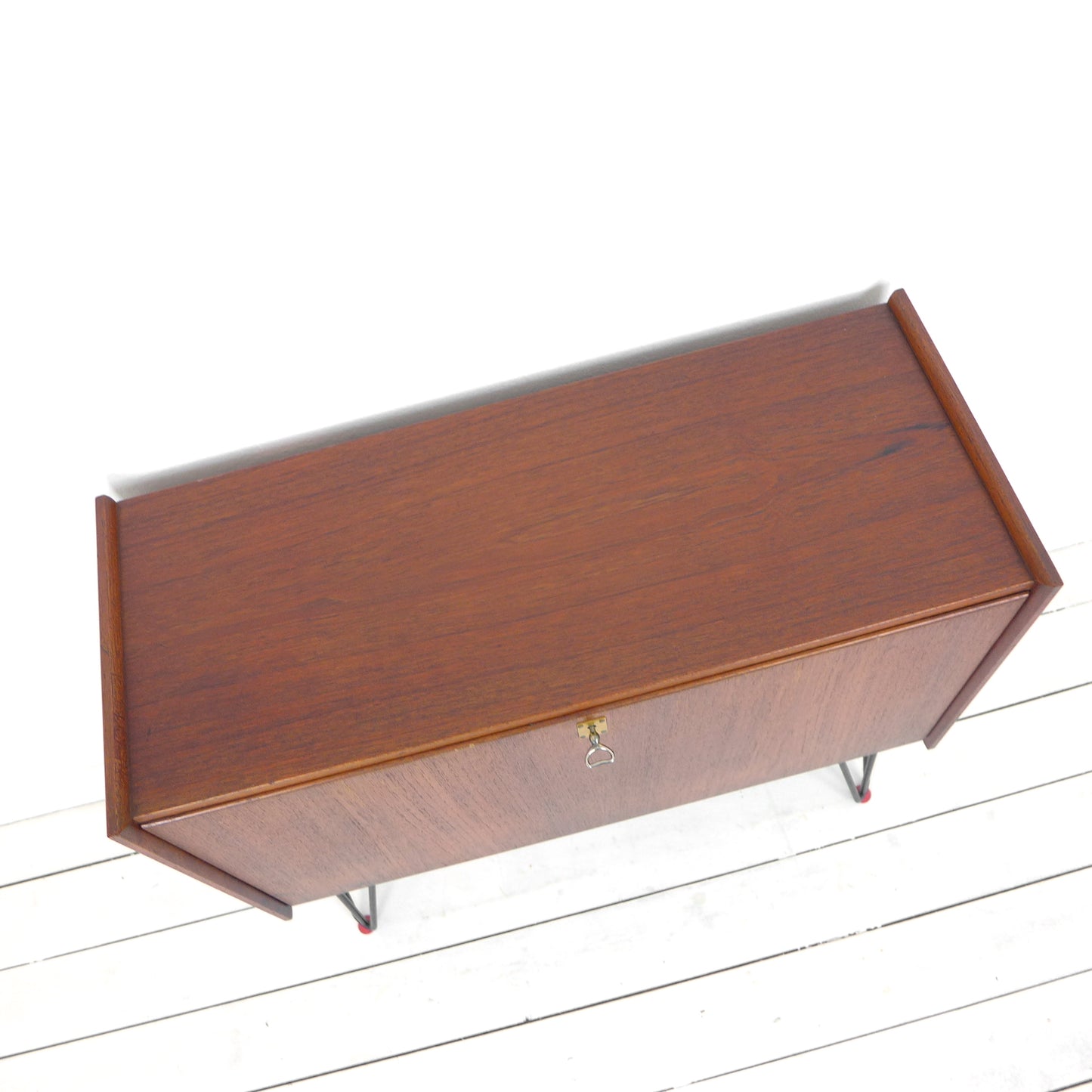 Scandinavian Teak Sideboard / Drinks Cabinet on Atomic Hairpin Legs