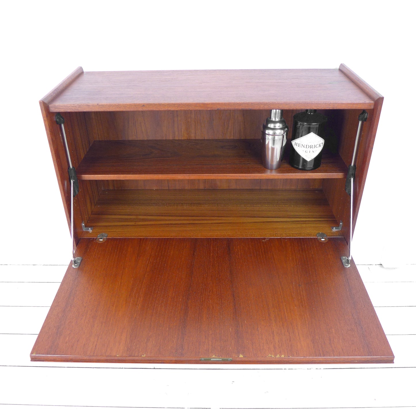 Scandinavian Teak Sideboard / Drinks Cabinet on Atomic Hairpin Legs