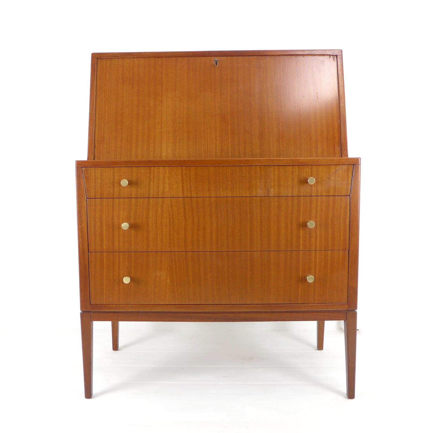 Mid Century Desk / Bureau with Leather Writing Slope - Possibly by Richard Hornby