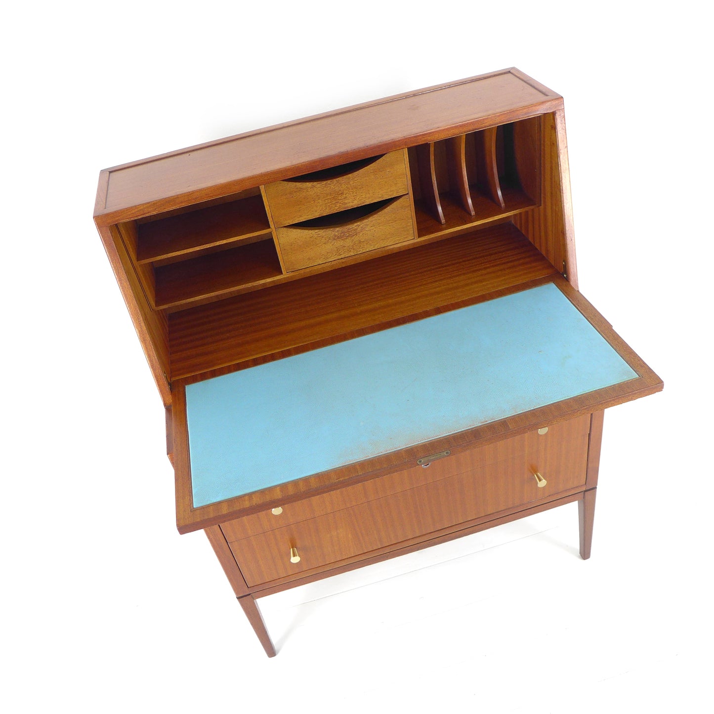 Mid Century Desk / Bureau with Leather Writing Slope - Possibly by Richard Hornby