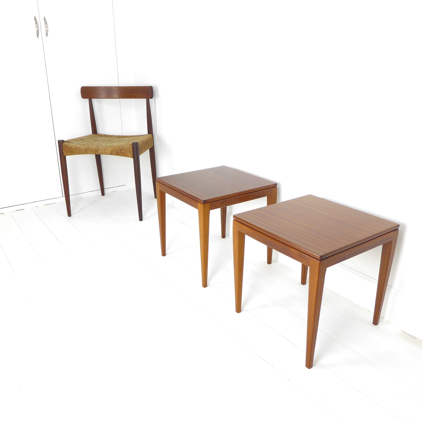 Pair of Mid Century Teak Side Tables by Richard Hornby