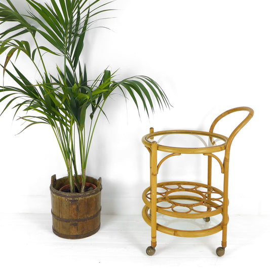 Mid Century Bamboo Drinks Trolley / Bar Cart by Angraves