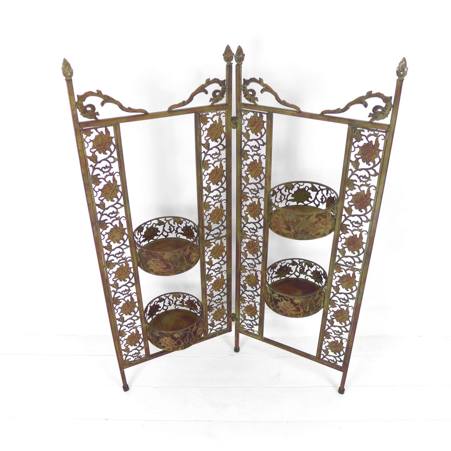 Vintage Metalwork Plant Stand / Shelving Unit / Screen Divider