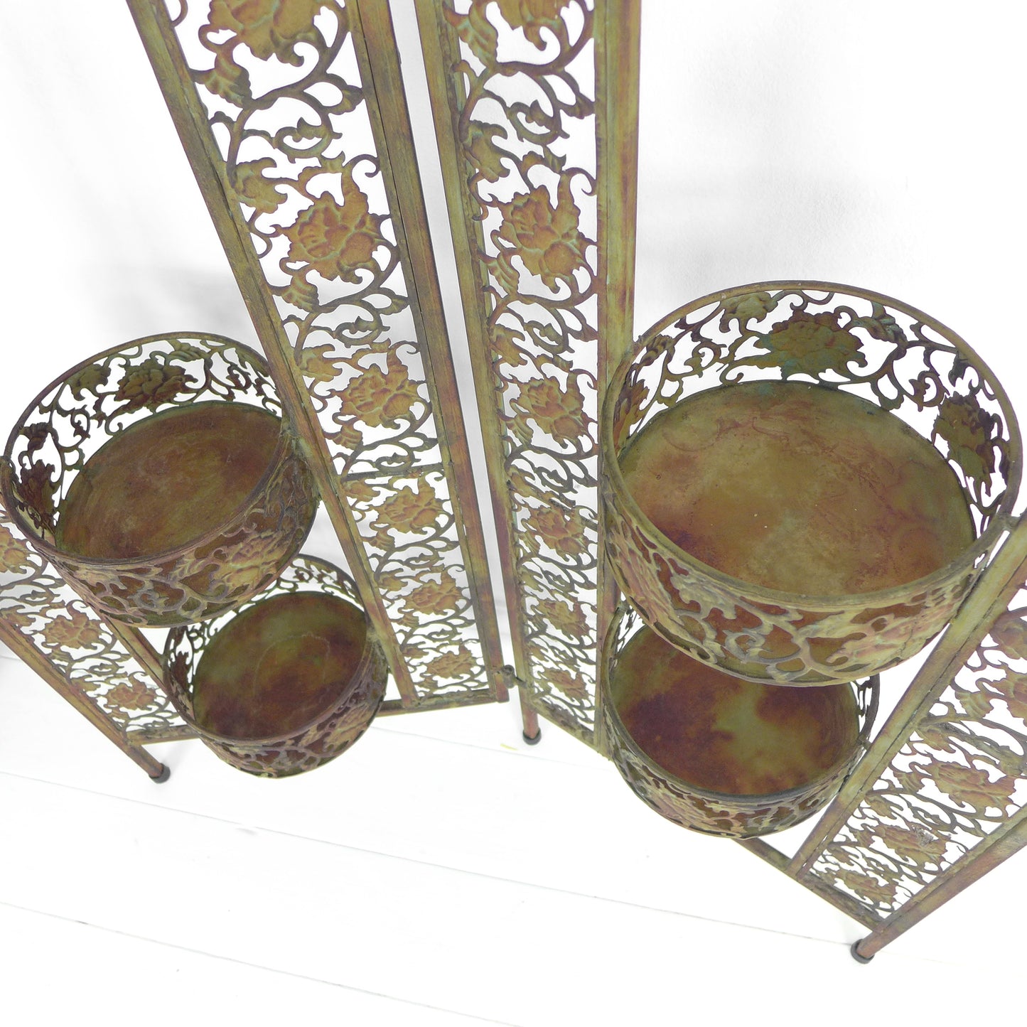 Vintage Metalwork Plant Stand / Shelving Unit / Screen Divider