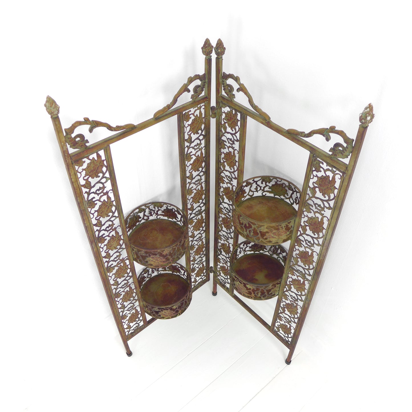 Vintage Metalwork Plant Stand / Shelving Unit / Screen Divider