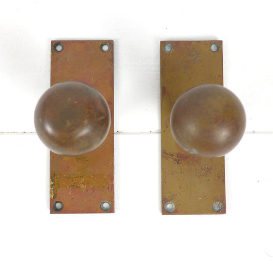 Set of Vintage Brass Door Handles / Knobs by James Gibbons Ltd of Wolverhampton