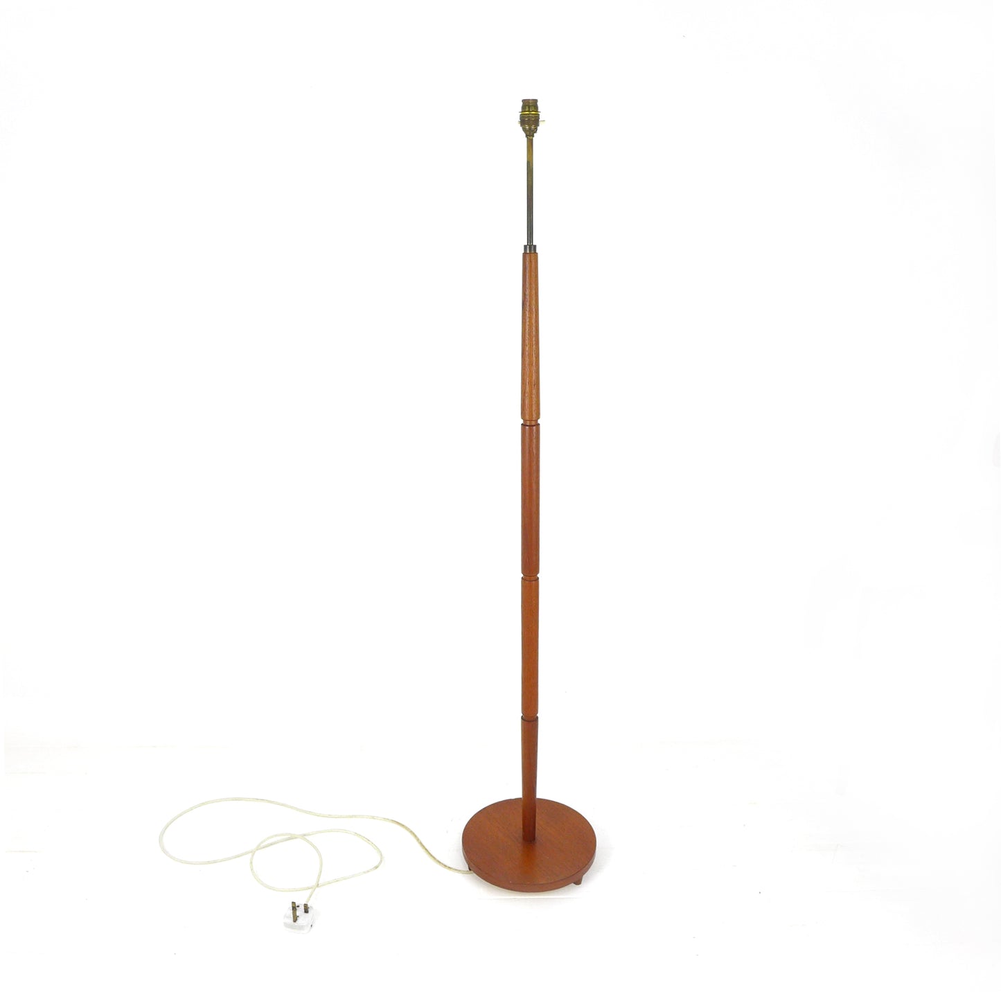 Mid Century Teak Floor Lamp / Standard Lamp Base - Bamboo/Boho