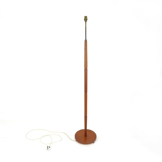 Mid Century Teak Floor Lamp / Standard Lamp Base - Bamboo/Boho