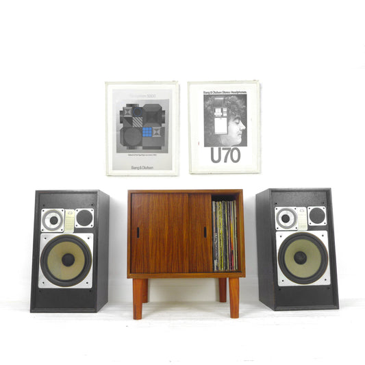 Mid Century Record Cabinet / Media/Record Player/HiFi Stand Filing/Drinks