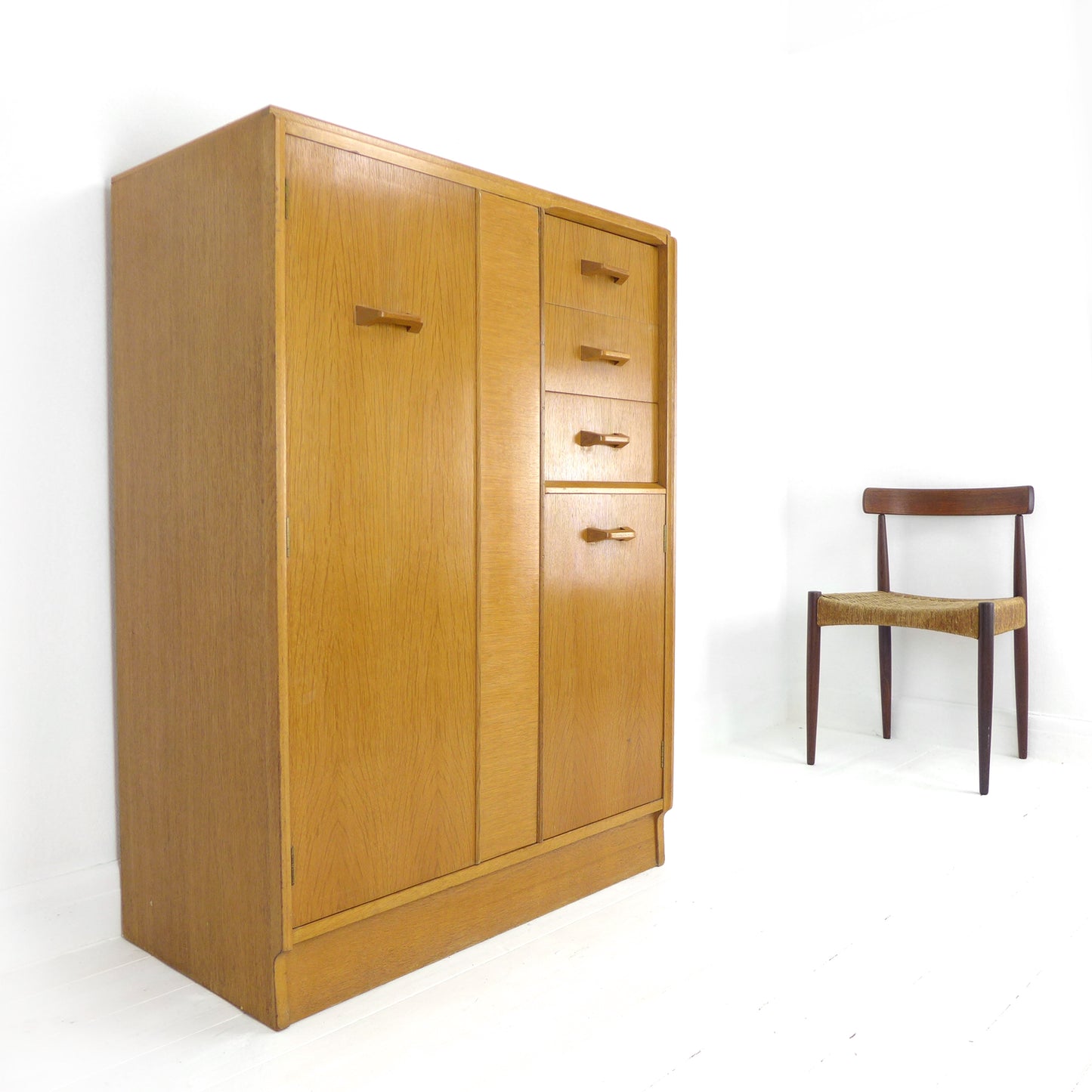 Vintage G PLAN Wardrobe - Gentleman's Tallboy with Drawers - Mid Century