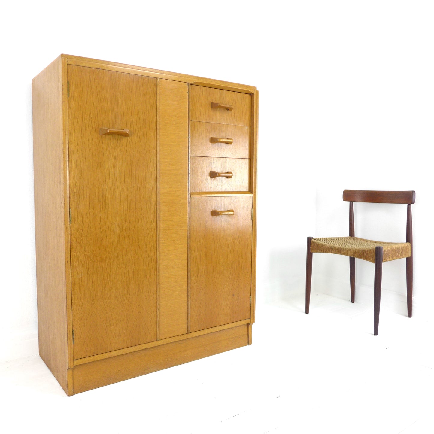 Vintage G PLAN Wardrobe - Gentleman's Tallboy with Drawers - Mid Century