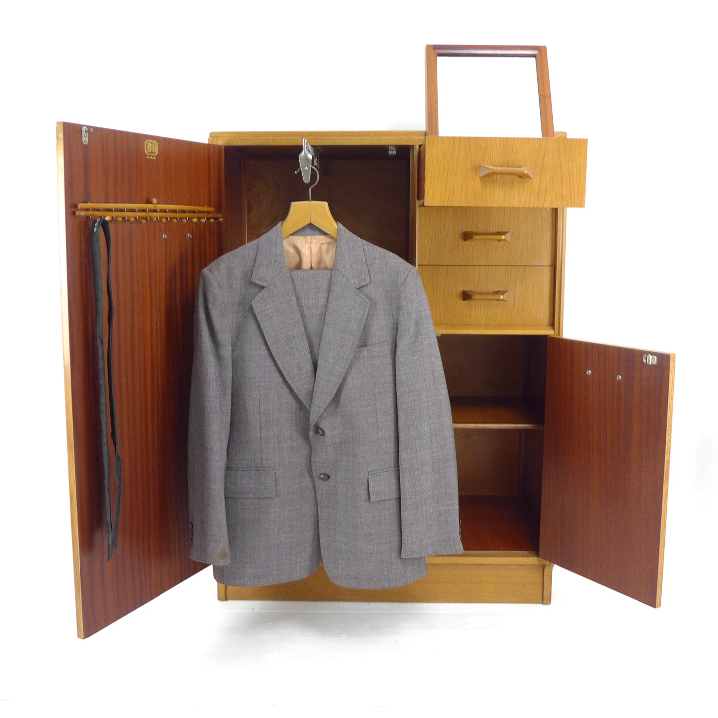 Vintage G PLAN Wardrobe - Gentleman's Tallboy with Drawers - Mid Century