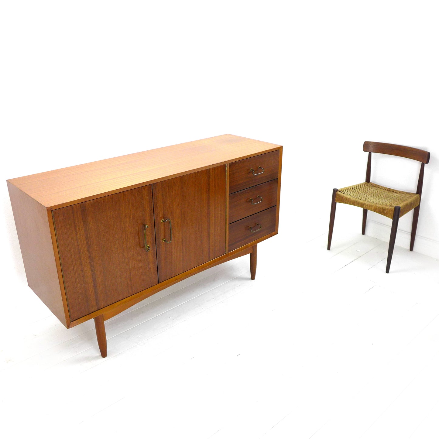 Mid Century VANSON Rosewood & Teak Sideboard by Peter Hayward - Record / Drinks Cabinet / Drawers