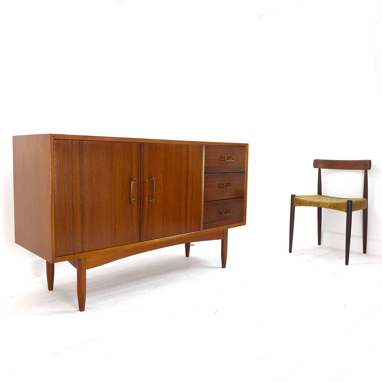 Mid Century VANSON Rosewood & Teak Sideboard by Peter Hayward - Record / Drinks Cabinet / Drawers