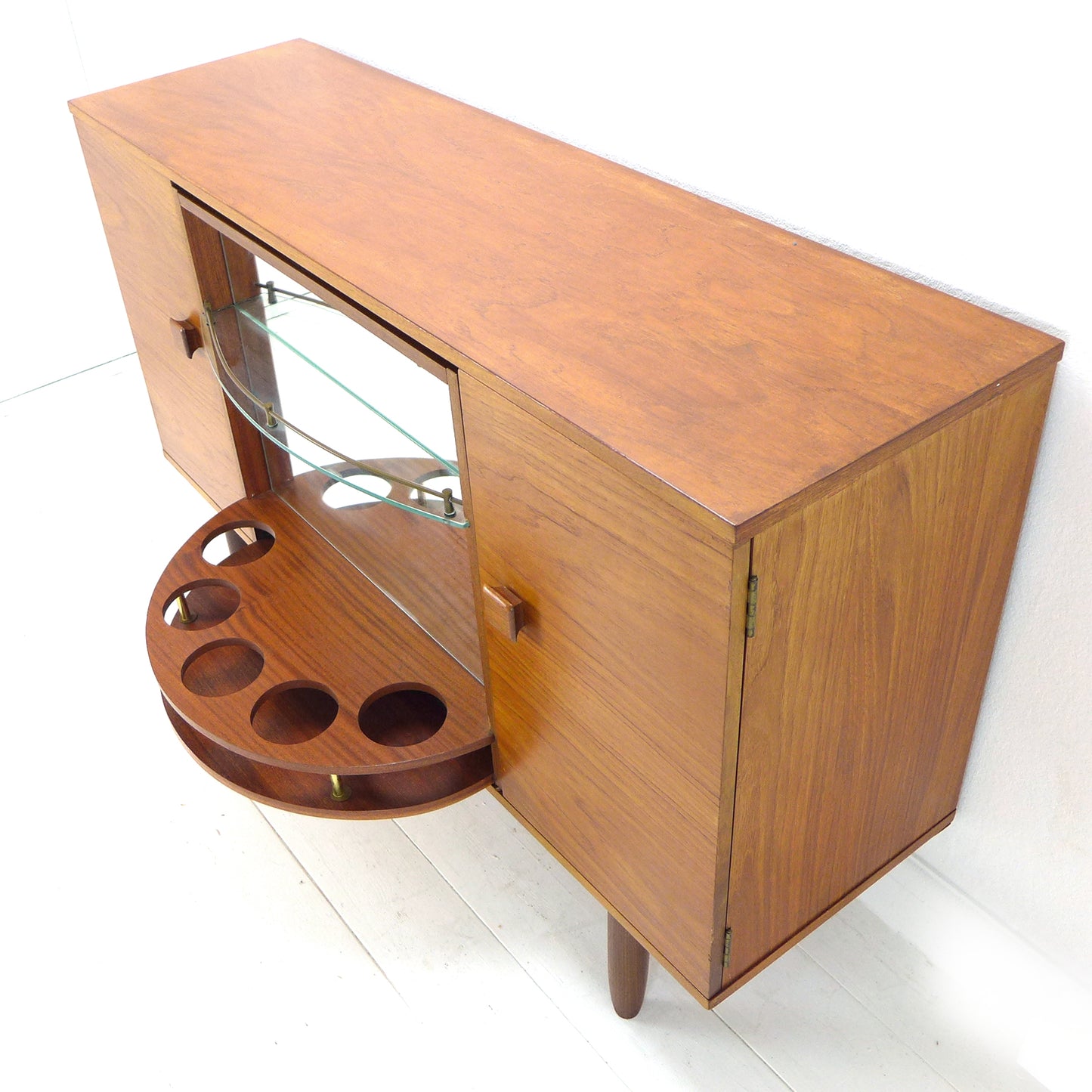 Metamorphic Sideboard/Drinks Cabinet in Teak by George Serlin & Sons / Sureline - Mid Century
