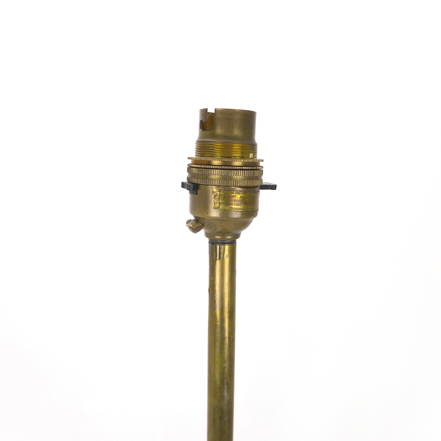 Mid Century Floor Lamp / Standard Lamp Base - Oak & Brass