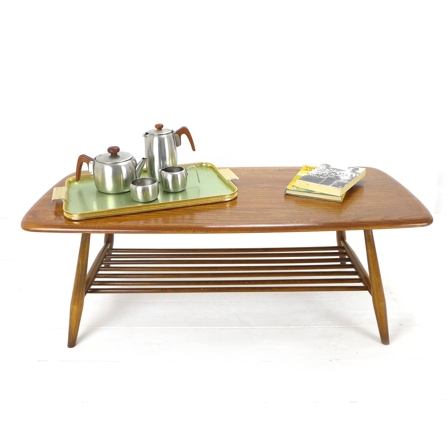 Ercol Coffee Table with Magazine Rack n.o. 398/459 - Vintage Mid Century Classic