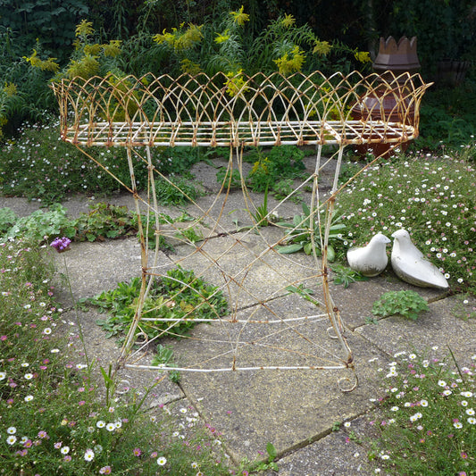 Antique Victorian Metalwork Plant Stand / Shelving Unit White