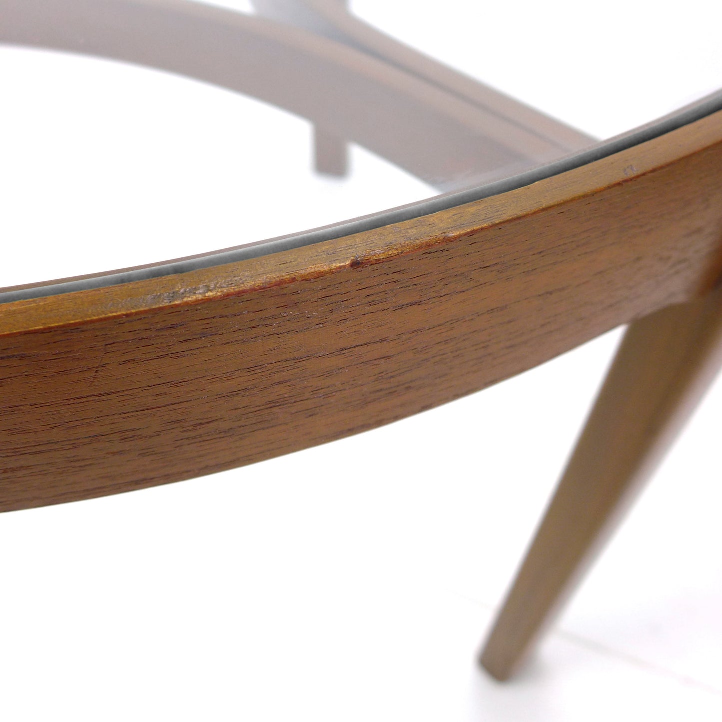 Mid Century Teak & Glass Round Coffee Table by Nathan Furniture