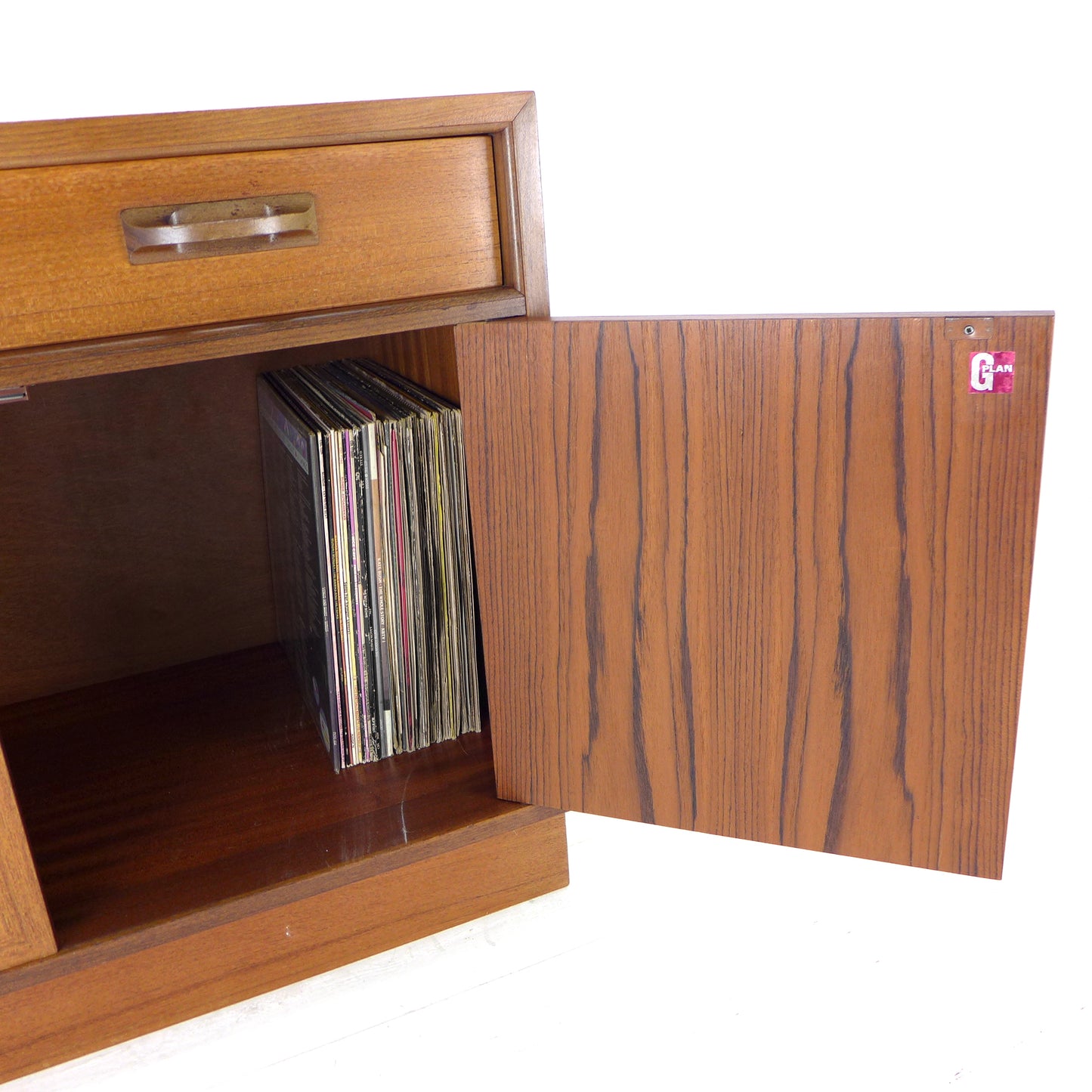 Mid Century G Plan Compact Sideboard / Teak Record Cabinet