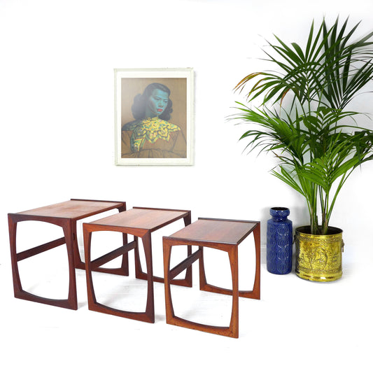 Vintage G PLAN Quadrille Nest of Tables - Mid Century Teak