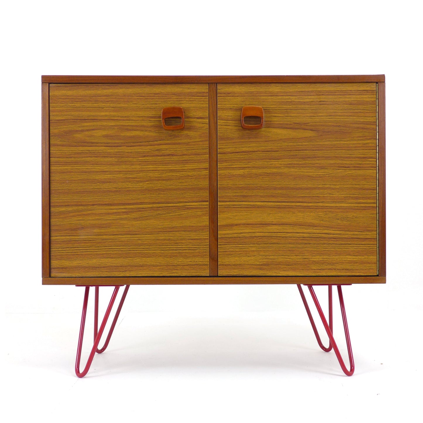 Vintage Bi-Fold Record Cabinet on Hairpin Legs