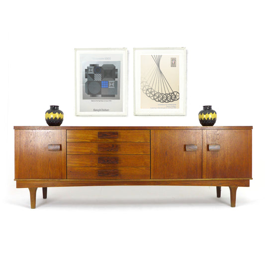 Mid Century Teak Sideboard by Bath Cabinet Makers - XL 7ft